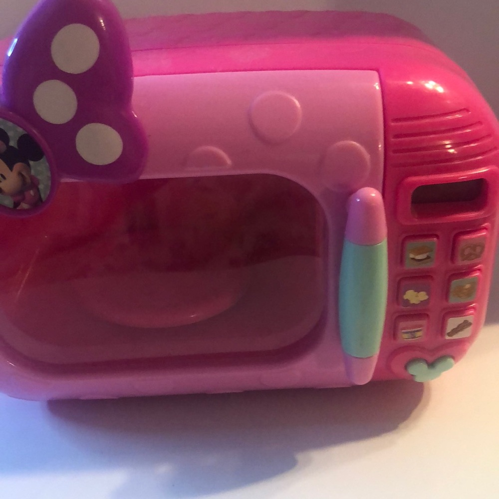 Kids rare Talking Play Minnie Mouse toy Microwave toy Barbie pink